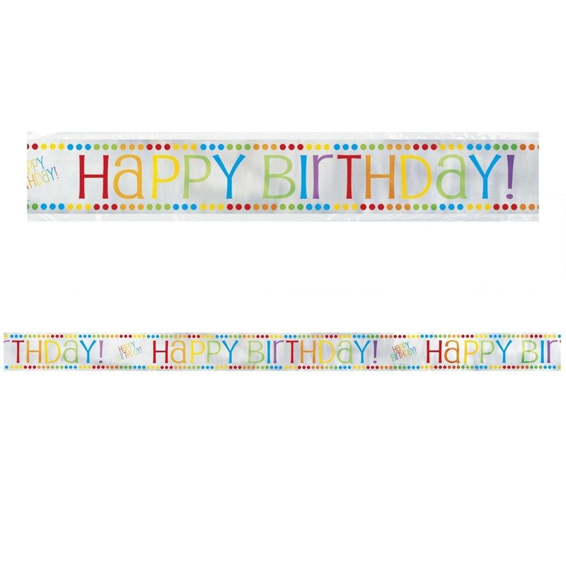 Rainbow Birthday Foil Banner 3.6m