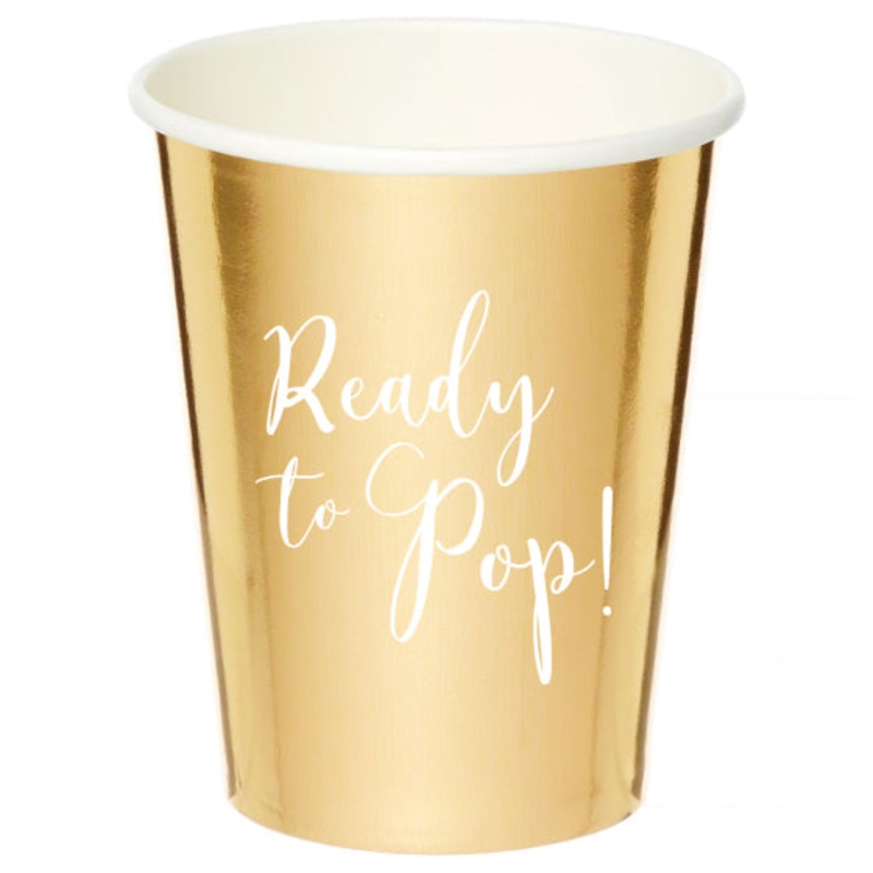 Ready To Pop Paper Cups 250ml 8pk