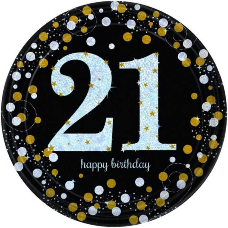 Sparking Celebrations 21 NPC Paper Plates 23cm 8pk