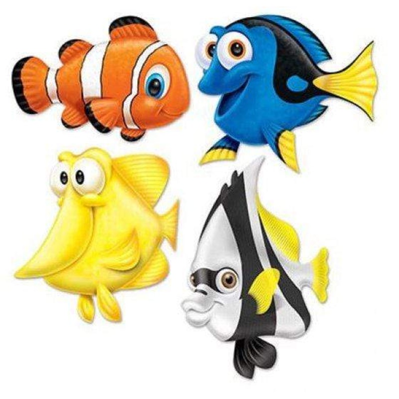 Under the Sea Fish Cutouts 4pk