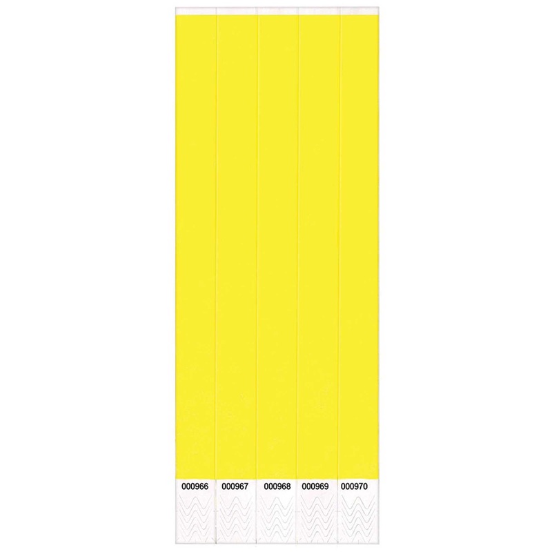 Wristbands Yellow Numbered Bands Value Pack 50pk