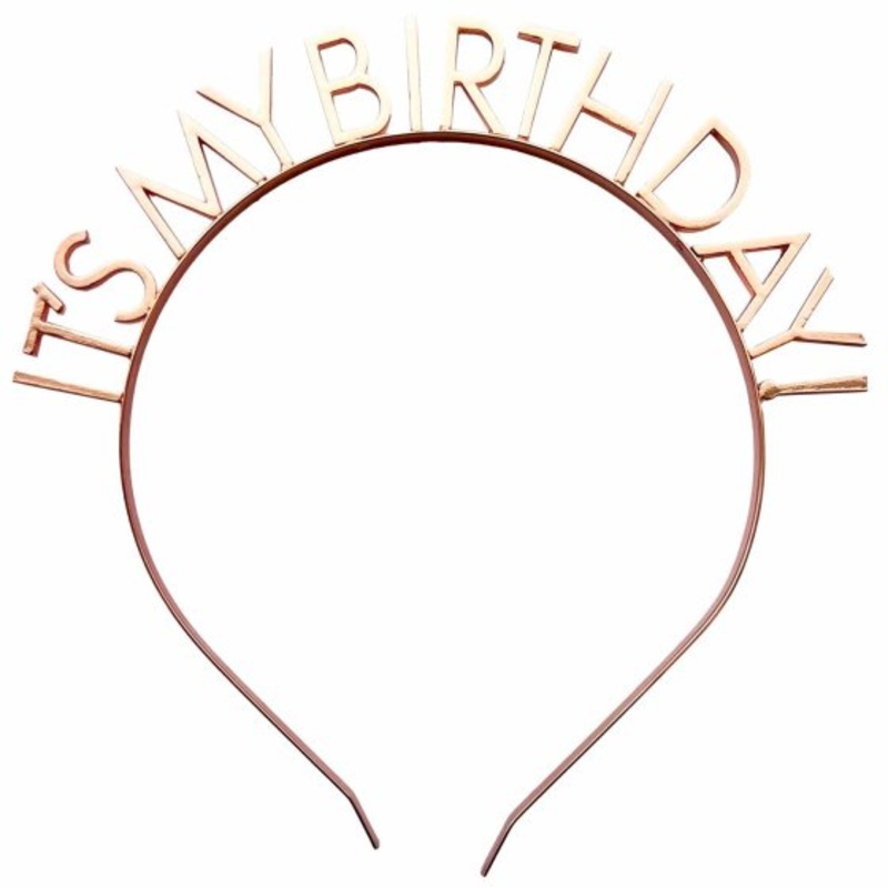 Rose Gold It's My Birthday Headband Each