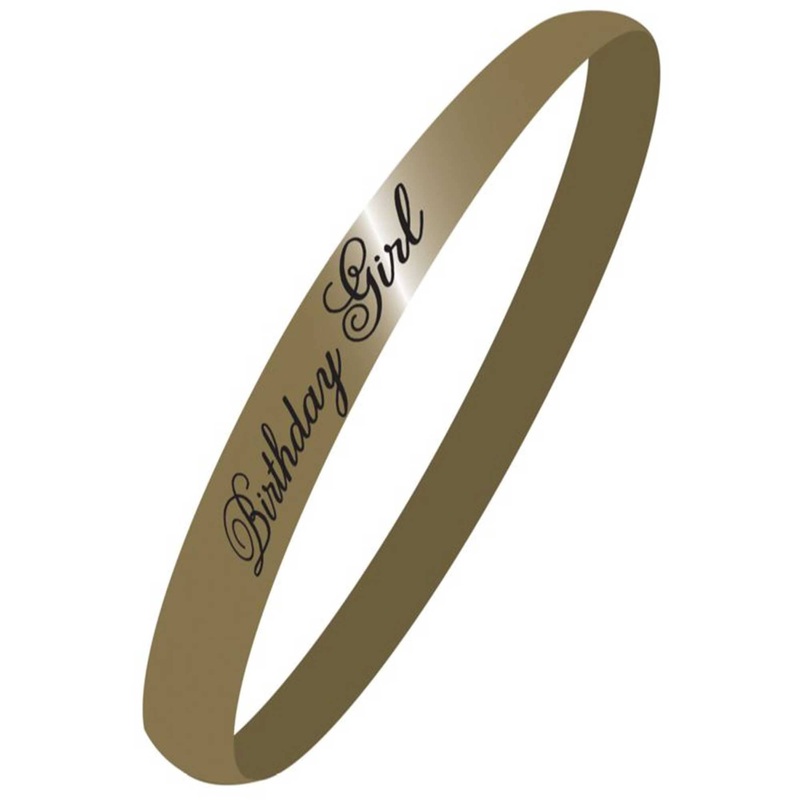 Sash Black & Gold Birthday Girl Fabric 85cm x 10cm Each