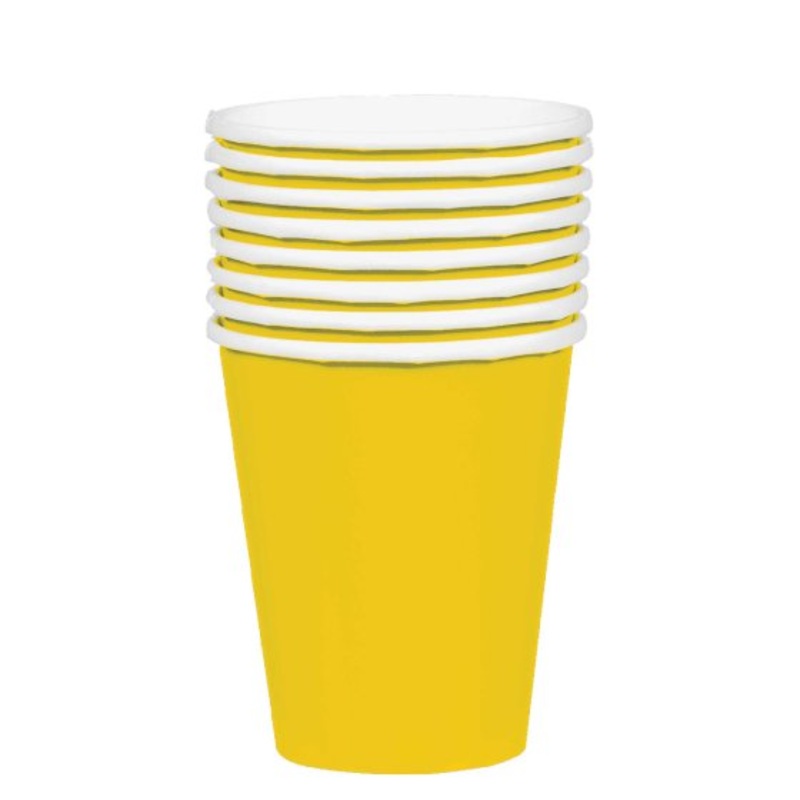 Sunshine Yellow HC Paper Cups 354ml 20pk