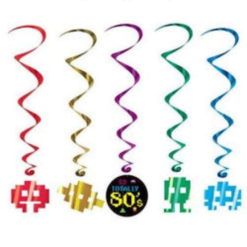 Totally 80's Whirls Hanging Decoration 5pk