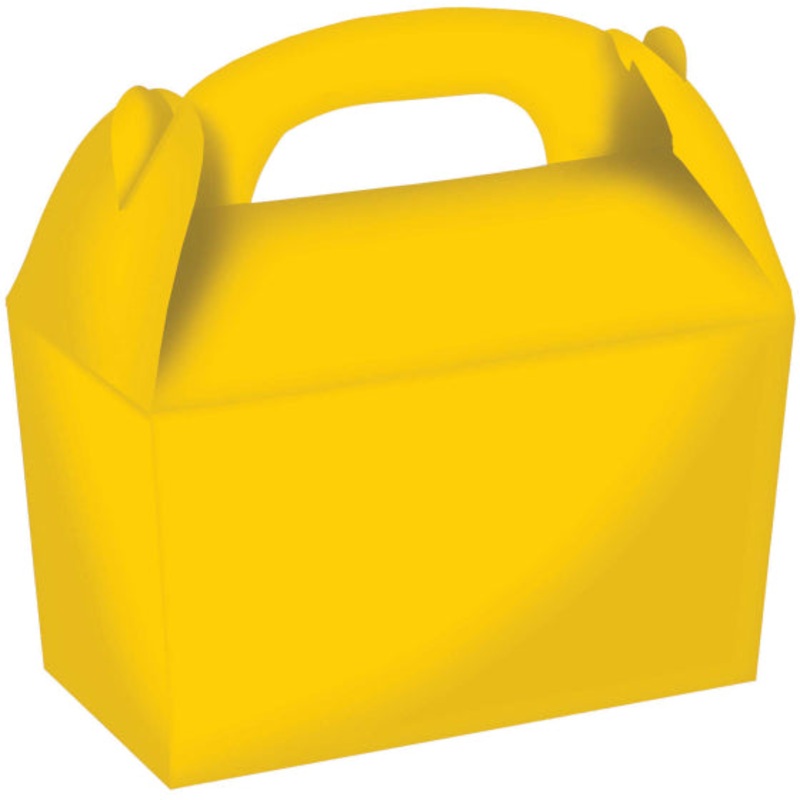 Sunshine Yellow Gable Boxes 15cm x 17.5cm x 10cm 4pk