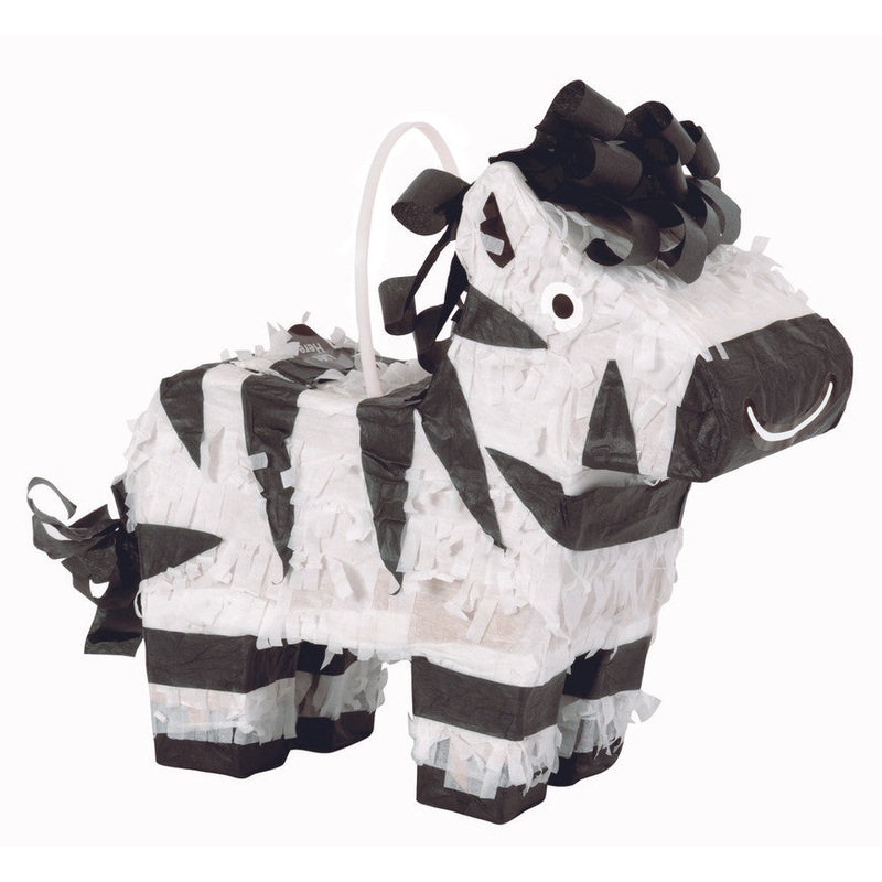 Zebra Decoration Mini Pinata 17cm x 20.3cm Each