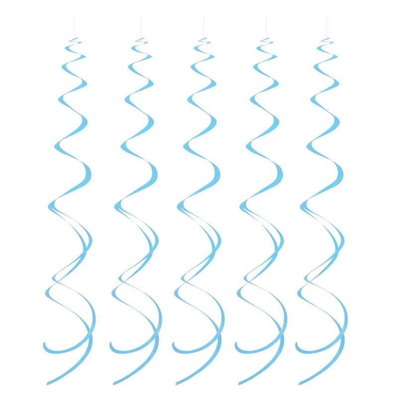 Pastel Blue Hanging Swirls 8pk