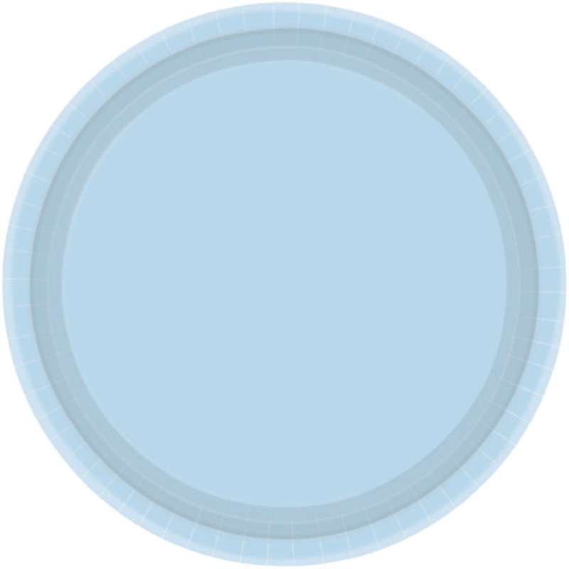 Pastel Blue NPC Round Paper Plates 17cm 20pk