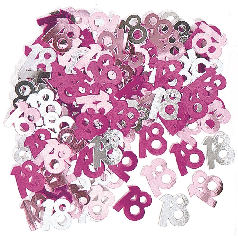 Pink Glitz 18th Birthday Confetti 14gms