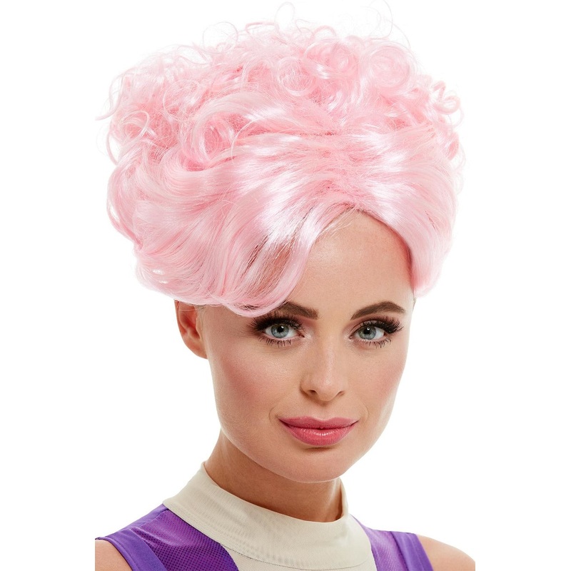 Trapeze Artist Pink Wig with Curls