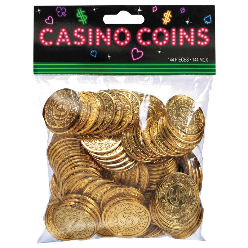 Casino Place Your Bets Plastic Gold Coins 144pk