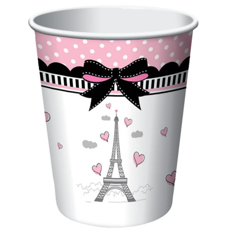 Party in Paris Cups Paper 266ml 8pk