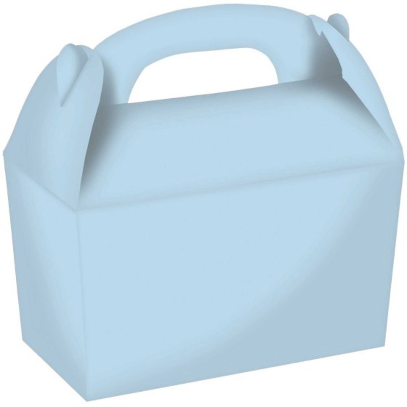Pastel Blue Gable Boxes 15cm x 17.5cm x 10cm 4pk