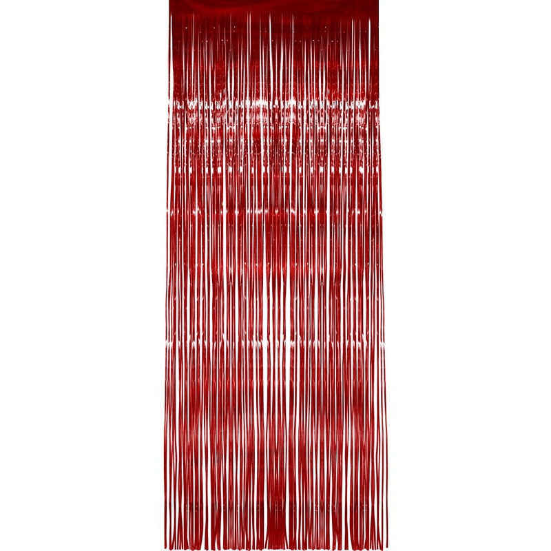 Red Shimmer Curtain