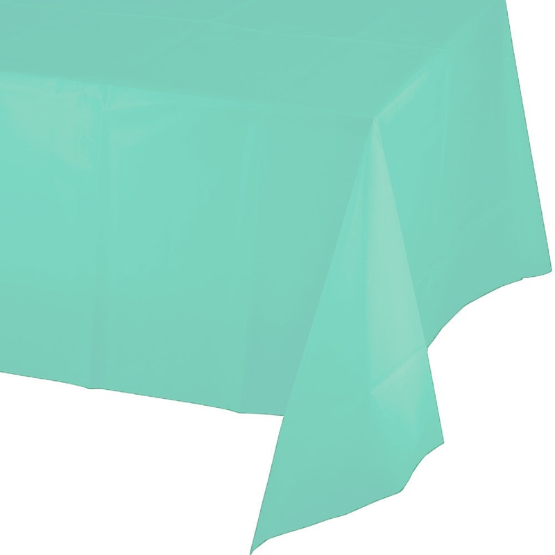 Robin Egg Blue Plastic Rectangular Tablecover 137cm x 274cm