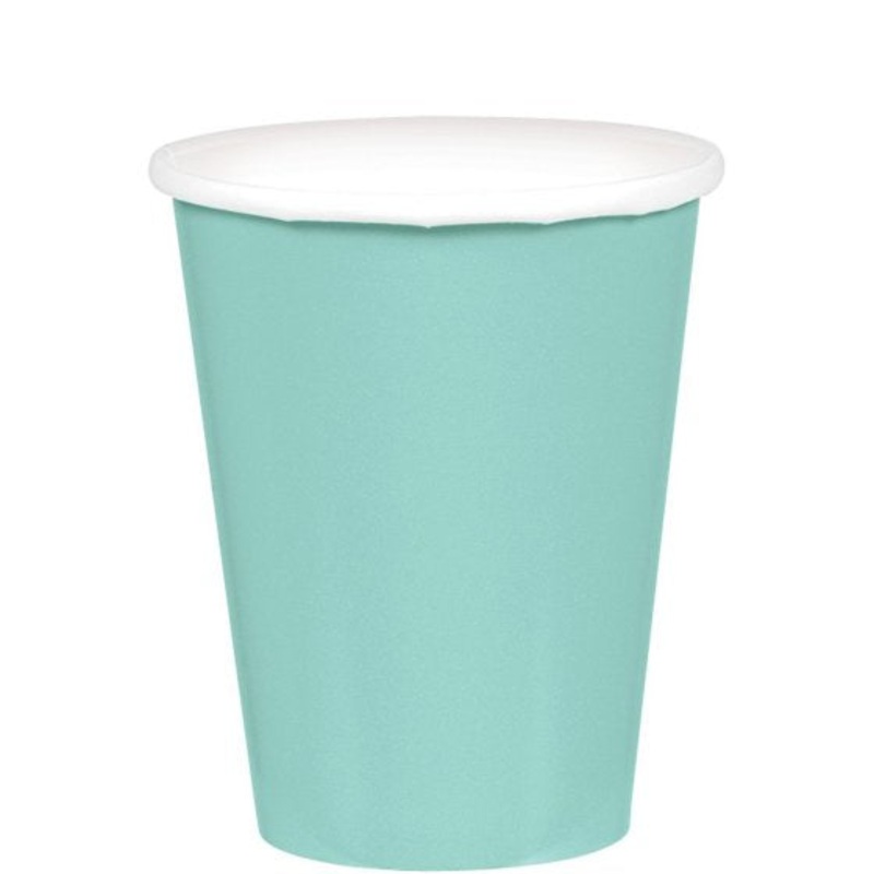 Robin's Egg Blue Paper Cups 266ml 20pk