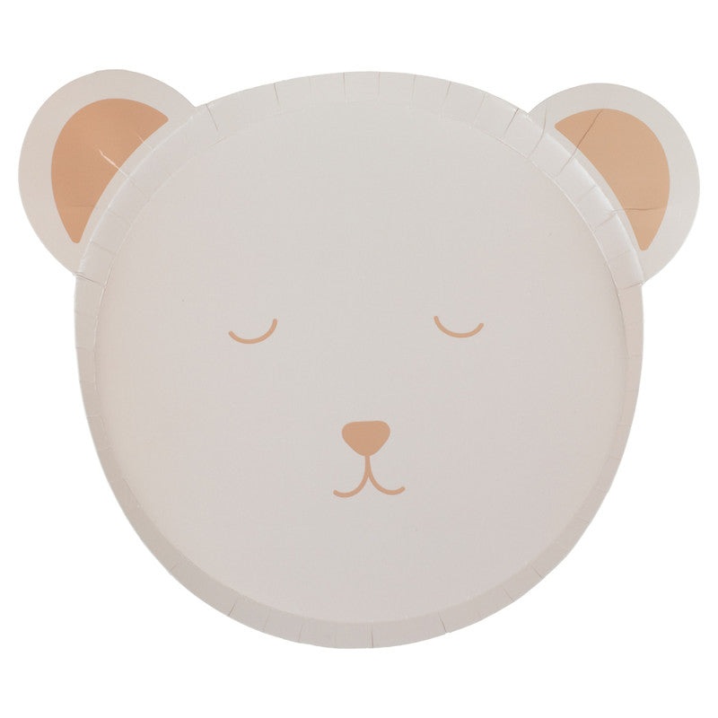 Teddy Bear Paper Plates 25cm x 29.2cm x 1.5cm 8pk