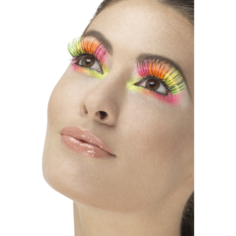 Neon 80s Party Eyelashes