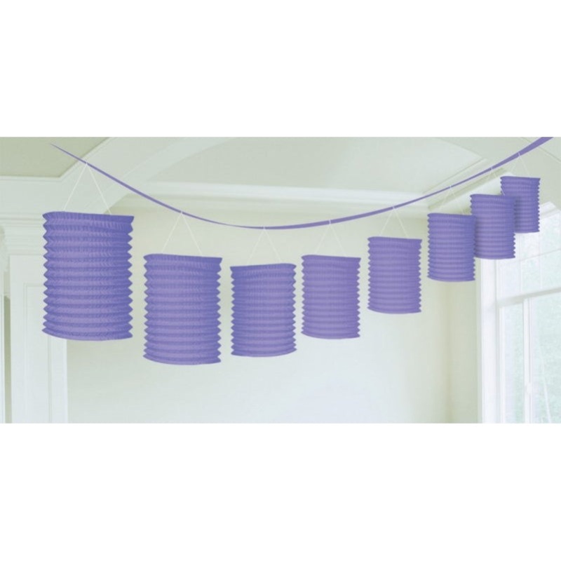 New Purple Paper Lantern Garland 365cm Each