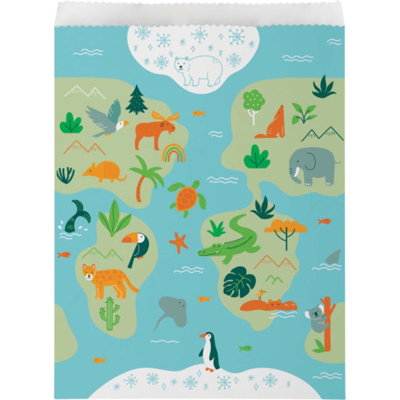 World Adventure Paper Treat Bag 8pk