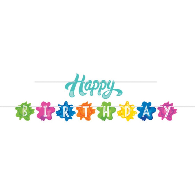 Paint Splatter Ribbon Banner 2pk