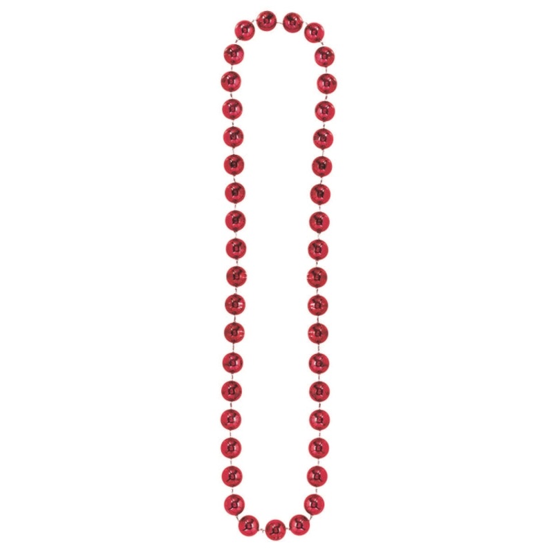 Red Jumbo Ball Bead Necklace
