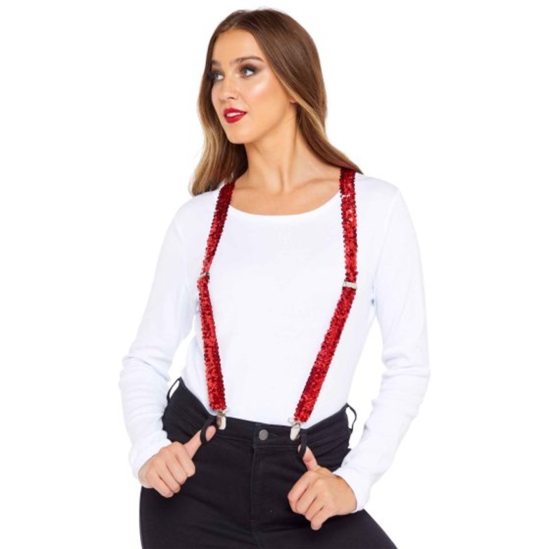 Red Sequin Braces