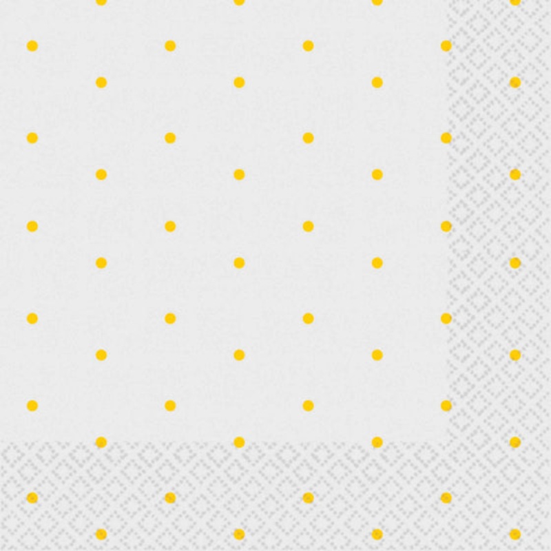 Sunshine Yellow Dots Beverage Napkins 2-Ply 16pk