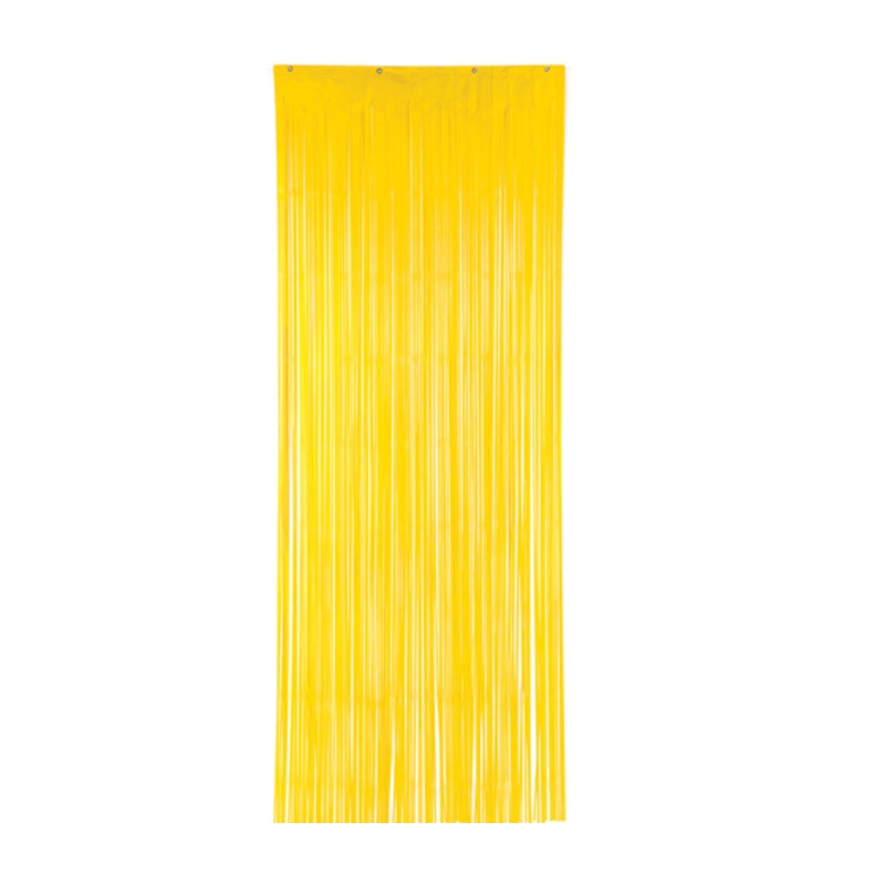 Yellow Plastic Door Curtain 2.43m x 91cm Each