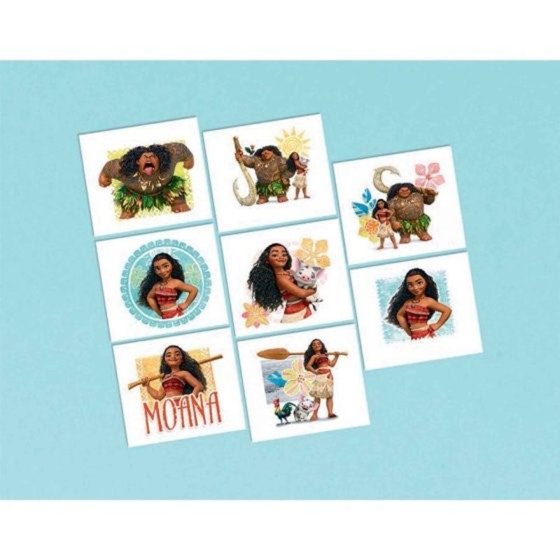 Moana Tattoo Favors 8pk
