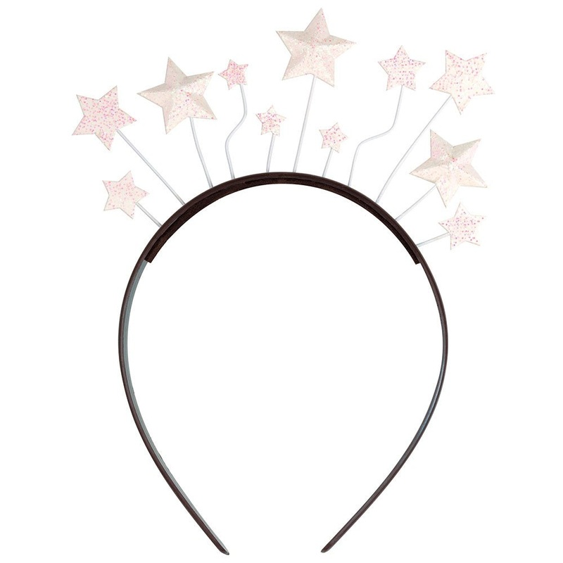 Stars Tiara Glitter White