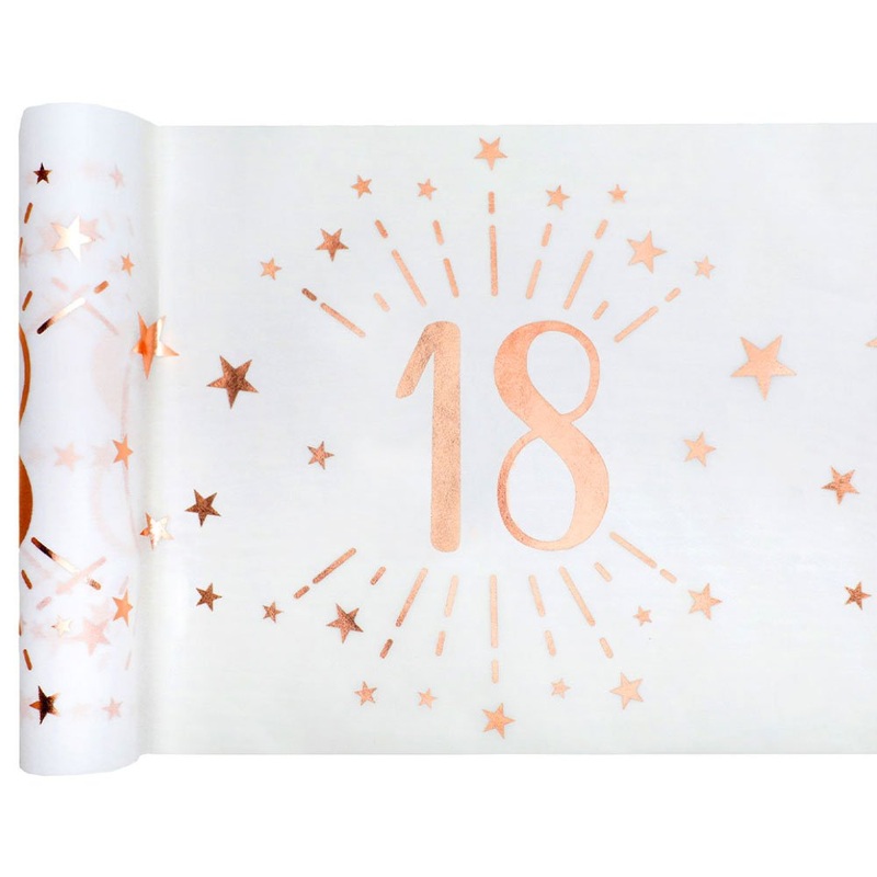 18-Years Birthday Table Runner Rose Gold
