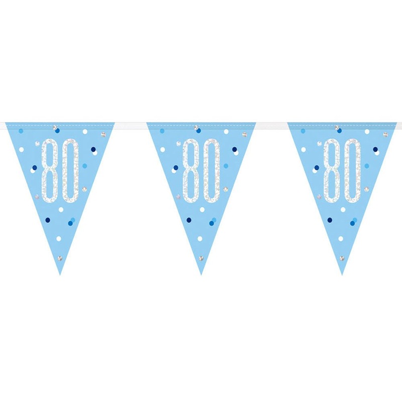80-Years Pennant Garland Blue