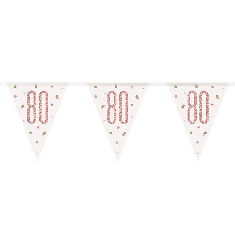 80-Years Pennant Garland White