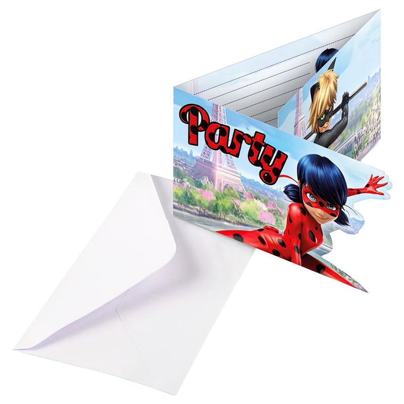 Miraculous Ladybug Invitation Cards