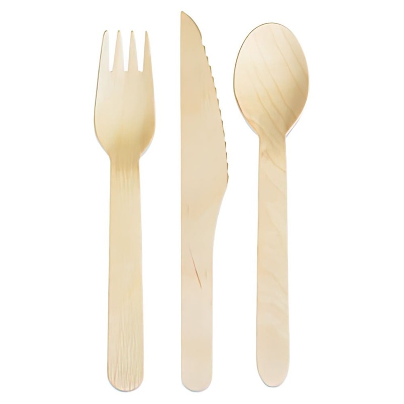 Organic Wooden Cutlery for Two People