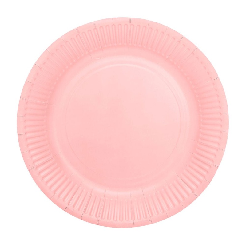 Paper Plates Pink 18 cm 8-pack