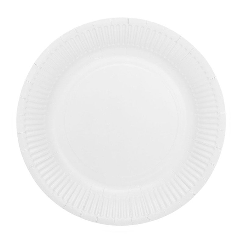 Paper Plates White 18 cm 8-pack