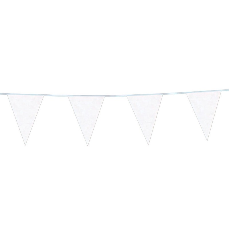 Pennant Garland Glitter Cream White