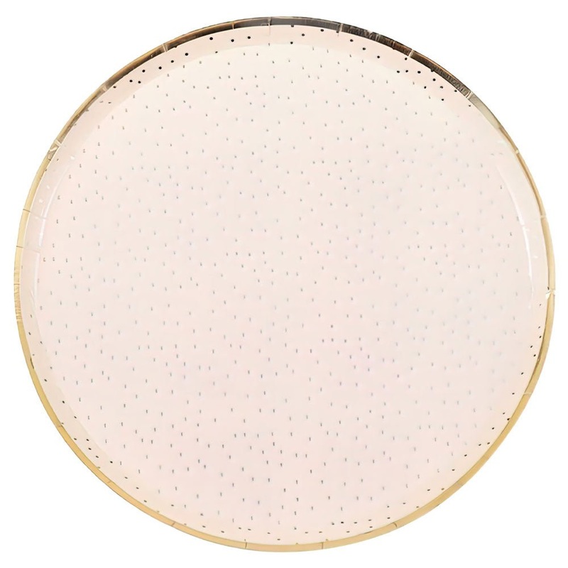 Polka Dot Paper Plates Peach