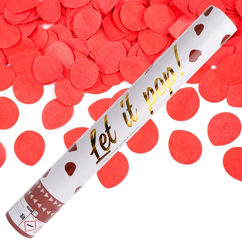 Rose Petal Confetti Cannon Red 40 cm