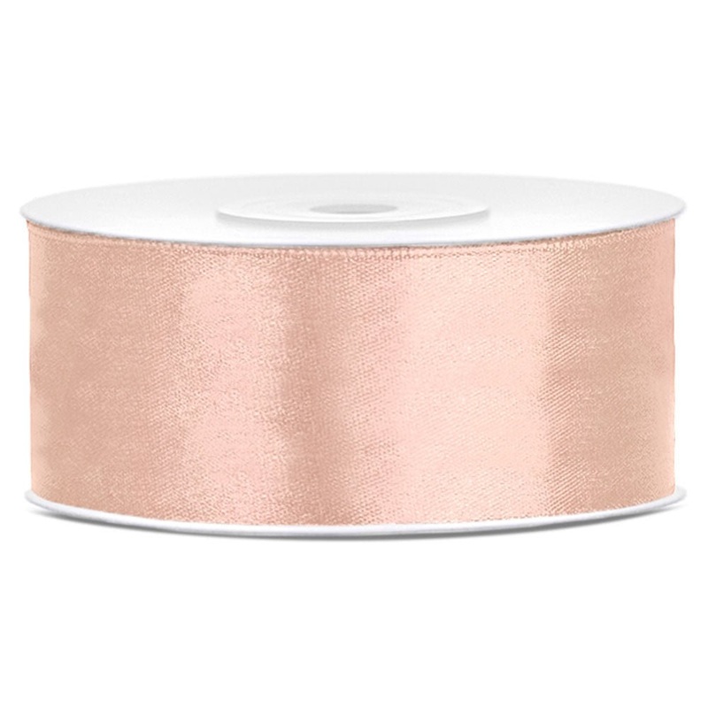 Satin Ribbon Light Peach 25 mm