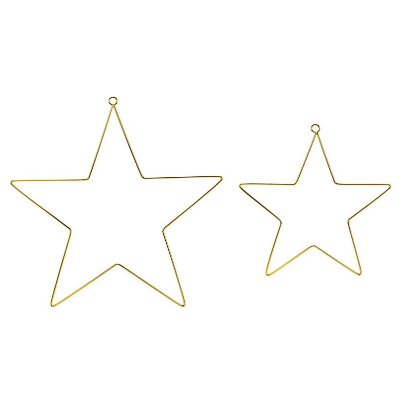 Star Hanging Decorations Gold