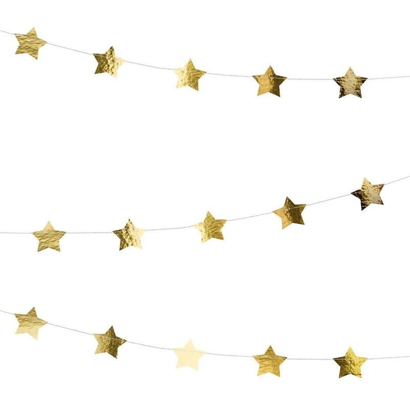 Stars Garland Gold