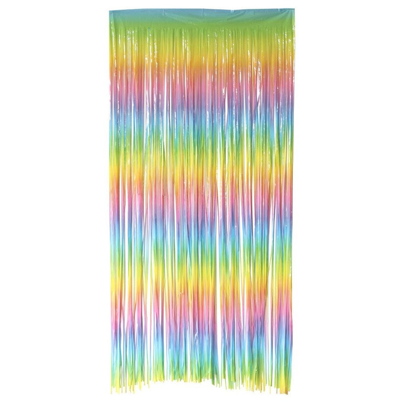 Streamer Backdrop Curtain Pastel Rainbow
