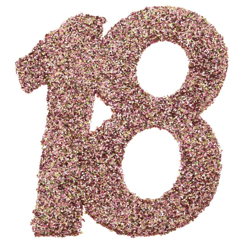 18-Years Birthday Confetti Glitter Rose Gold