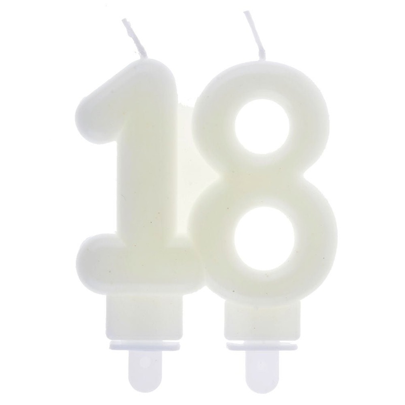 18-Years Birthday Glow-in-the-Dark Number Candle