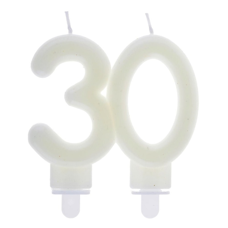 30-Years Birthday Anniversary Glow-in-the-Dark Number Candle