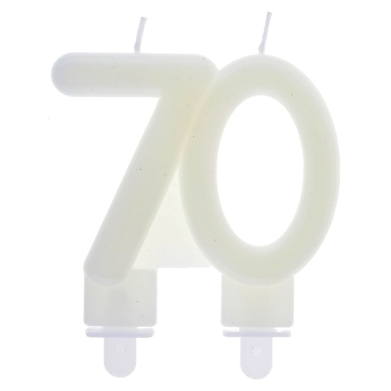 70-Years Birthday Anniversary Glow-in-the-Dark Number Candle
